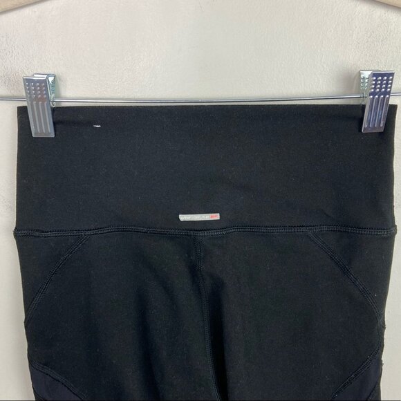 Aerie Mesh Cut Out Black Chill Play Move Leggings High Rise Size Small Short - Picture 7 of 12